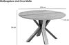 Runder Esszimmertisch Akazie naturfarben Schweizer Kante 120 cm Spider-Gestell schwarz aus Metall + Holz KIMBERLY 137874694 Bild 4