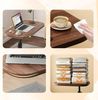 Höhenverstellbarer Schreibtisch mit wasserfester Platte, Für Homeoffice & Gaming Großfläche 37×23.8cm in Walnuss & Schwarz Bild 5