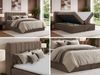 Boxspringbett ALVER 180x200 mit zwei Bettkasten & Stauraum, inkl. Matratze H4, Topper T25, Federautomaten & gepolstertes Kopfteil - Braun Velvet Bild 2