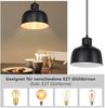 ZMH Pendelleuchte Esstisch Hängelampe Vintage - Hängeleuchte Industrial 1 Flammig Pendellampe Schwarz Metall Esszimmerlampe Retro E27 Küchenlampe für Wohnzimmer Esszimmer Schlafzimmer Restaurant Büro Bild 5