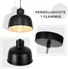 ZMH Pendelleuchte Esstisch Hängelampe Vintage - Hängeleuchte Industrial 1 Flammig Pendellampe Schwarz Metall Esszimmerlampe Retro E27 Küchenlampe für Wohnzimmer Esszimmer Schlafzimmer Restaurant Büro Bild 3