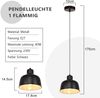 ZMH Pendelleuchte Esstisch Hängelampe Vintage - Hängeleuchte Industrial 1 Flammig Pendellampe Schwarz Metall Esszimmerlampe Retro E27 Küchenlampe für Wohnzimmer Esszimmer Schlafzimmer Restaurant Büro Bild 2