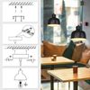 ZMH Pendelleuchte Esstisch Hängelampe Vintage - Hängeleuchte Industrial 1 Flammig Pendellampe Schwarz Metall Esszimmerlampe Retro E27 Küchenlampe für Wohnzimmer Esszimmer Schlafzimmer Restaurant Büro Bild 4