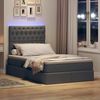 vidaXL LED-Speicherbett mit Matratze Dunkelgrau 120 x 200 cm Stoff 3372472 Bild 5