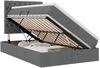 vidaXL LED-Speicherbett mit Matratze Dunkelgrau 120 x 200 cm Stoff 3372472 Bild 2