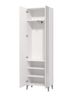 Garderobenschrank >Cacak< in Weiß - 60x191,5x33cm (BxHxT) Bild 3