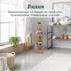 Relaxdays Badregal Walnuss mit offenen Ablagen Bild 4
