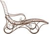 Gartenliege SENTA Antik - 58 x 140 x 101 cm, Metall, Antik-Braun | Sonnenliege Strandliege Bild 4