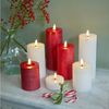 Lumineo LED-Christbaumkerzen Lumineo LED Wachskerze Weiß 15 x 7 cm, batteriebetrieben, 6h-Timer, Indoor, Flacker-Effekt, 2x AAA Batterien Bild 2