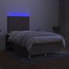 vidaXL Boxspringbett mit Matratze & LED Taupe 120x190 cm Stoff 3270236 Bild 4
