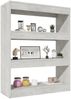 vidaXL Bücherregal/Raumteiler Betongrau 80x30x103 cm Holzwerkstoff 811704 Bild 5