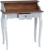vidaXL Schreibtisch Braun und Weiß 80 x 40 x 92 cm Massivholz Mahagoni 42012408 Bild 4