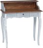 vidaXL Schreibtisch Braun und Weiß 80 x 40 x 92 cm Massivholz Mahagoni 42012408 Bild 2