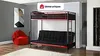 Vente-unique - MODULO Bett Metall SchwarzRot - B 96 cm x H 170 cm x L 198 cm Bild 2