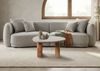 Couchtisch Sheesham 70x65x35 natur sandgestrahlt lackiert / Marmor weiß ORGANIC COLLECTION #32 Bild 3