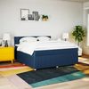 vidaXL Boxspringbett mit Matratze Blau 180x200 cm Stoff 3289855 Bild 4