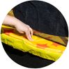 Chipolino Kindertrampolin Funny 140 cm Gummibänder Federabdeckung Reißverschluss gelb Bild 2