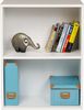 furni24 Breites Bücherregal mit 2 Fächern, Holzregal, Würfelregal, Aufbewahrungsregal, weiß, 60 x 31 x 77h Bild 3