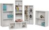furni24 Breites Bücherregal mit 2 Fächern, Holzregal, Würfelregal, Aufbewahrungsregal, weiß, 60 x 31 x 77h Bild 5