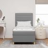 vidaXL Boxspringbett mit Matratze Hellgrau 80 x 200 cm Stoff 3339497 Bild 3