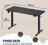 CASARIA® Höhenverstellbarer Schreibtisch elektrisch S Schwarz Bild 2