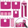 vidaXL Etagenbett mit Rutsche und Gardinen Rosa 80x200 cm 3284199 Bild 5