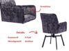 Esszimmerstuhl 4er Set drehbar Samt mit Metallgestell in Anthrazit Modern Elegant Drehstuhl Polsterstuhl mit Armlehnen, 59 x 91 x 49 cm Bild 4