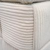 Hocker HWC-Q47, Sitzhocker Ottomane Polsterhocker Pouf, Deckel Staufach Stoff Cord (260g/m²) 43x40x40cm ~ creme Bild 5
