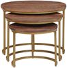 vidaXL Nesting-Couchtische 3 pcs Massivholz Mango und Stahl 4104640 Bild 5