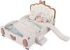 140x200cm Cartoon Bett Kinderbett Schmetterlingsbett LED-Farbwechsellicht,ausgestattet mit Rutsche und Leiter, PU-Material, schöne Form, rosa + weiß Bild 4