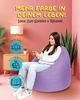 PATCH HOME Sitzsack Tropfenform – XL – Flieder, bequemer Sitzsack aus Luxus-Polyester-Gewebe, bereits befüllt Bild 2