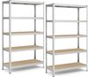 Songmics Schwerlastregale mit 5 Ablagen, Stahl / MDF, Silber, 200 x 60 x 120 cm Bild 2