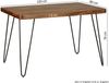 Esstisch BAGLI Massivholz Sheesham 120 cm Esszimmer-Tisch Holztisch Metallbeine Küchentisch Landhaus dunkel-braun Bild 5