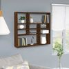 Wandregal, Hängeregal Braun Eichen-Optik 90x16x78 cm Holzwerkstoff de5980 Bild 2