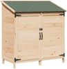 vidaXL Gartenschuppen mit Dach mit Schloss Natur 106,5 x 56 x 113,5 cm 42033440 Bild 2