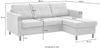 Atlantic Home Collection Polsterecke Tea, 189/150/81 cm, Ecke beidseitig montierbar, Creme Bild 4