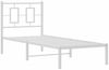 vidaXL Metallbett ohne Matratze mit Kopfteil Weiß 75x190 cm 374280 Bild 3