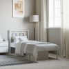 vidaXL Metallbett ohne Matratze mit Kopfteil Weiß 75x190 cm 374280 Bild 1