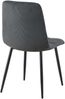 2er Set Esszimmerstuhl FANOR - Cord Schwarz 45x55x84 cm | Essstühle Esszimmerstühle Küchenstühle Wohnzimmerstühle Bild 4