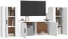vidaXL 3-tlg. TV-Schrank-Set Weiß Holzwerkstoff 3188534 Bild 3
