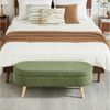 OKWISH Sitzbank für Schlafzimmer, Flur oder Wohnzimmer (110 cm lange moderne Bank mit Chenille-Bezug, 1-St, 110*40*42cm) Bild 3