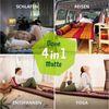 Reisebett-Matratzen Rollmatte 75 cm breit, vegan und handgefertigt, 200 x 75 x 4,5 cm, livasia, 4.5 cm hoch, Kapok Bild 3