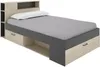 Vente-unique - LEANDRE Bett Holz, Platte GrauBeige - B 129,6 cm x H 95 cm x L 217,3 cm Bild 5