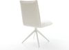 Drehstuhl Lelio-Flex Bouclé Soft Beige Kreuzgestell breit Weiß 360° drehbar Wippfunktion Taschenfederkern Bild 5
