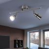 LED Deckenstrahler, 2 Flammig, Spots flexibel, Chrom, L 34cm Bild 4