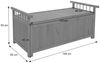 Aufbewahrungstruhe HWC-O13, Gartentruhe Auflagenbox Truhe, Tanne Holz FSC® 53x108x60cm ~ anthrazit Bild 3