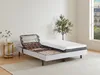 Vente-unique - DIONYSOS Bett StoffStoff Weiß - B 80 cm160 cm12 cm x H 20 cm35 cm16,5 cm x L 200 cm71 cm Bild 2