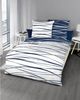Kaeppel Mako Satin Wende Bettwäsche Wellen Motion 135x200 cm Marine Bild 5