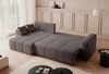 Ecksofa Schlafsofa Sofa LEROS XL in Stoff Manila Grau Ottomane Links Bild 4
