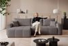 Ecksofa Schlafsofa Sofa LEROS XL in Stoff Manila Grau Ottomane Links Bild 3